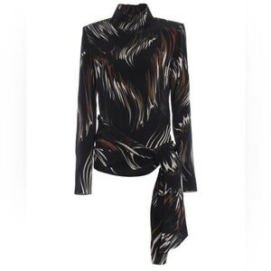 Givenchy Mock Neck Wave Top